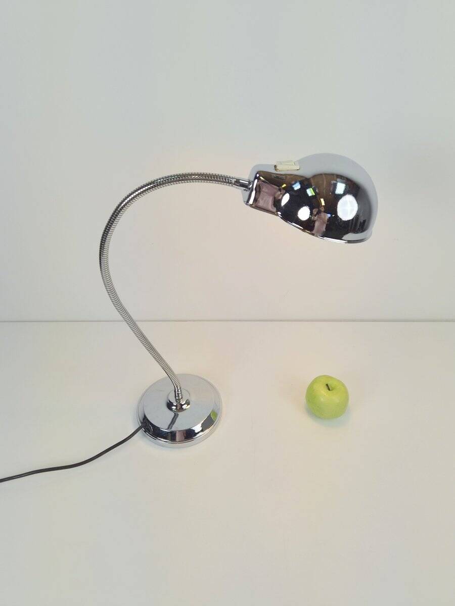 Chrome Table Lamp with Flexible Shade, 1950s