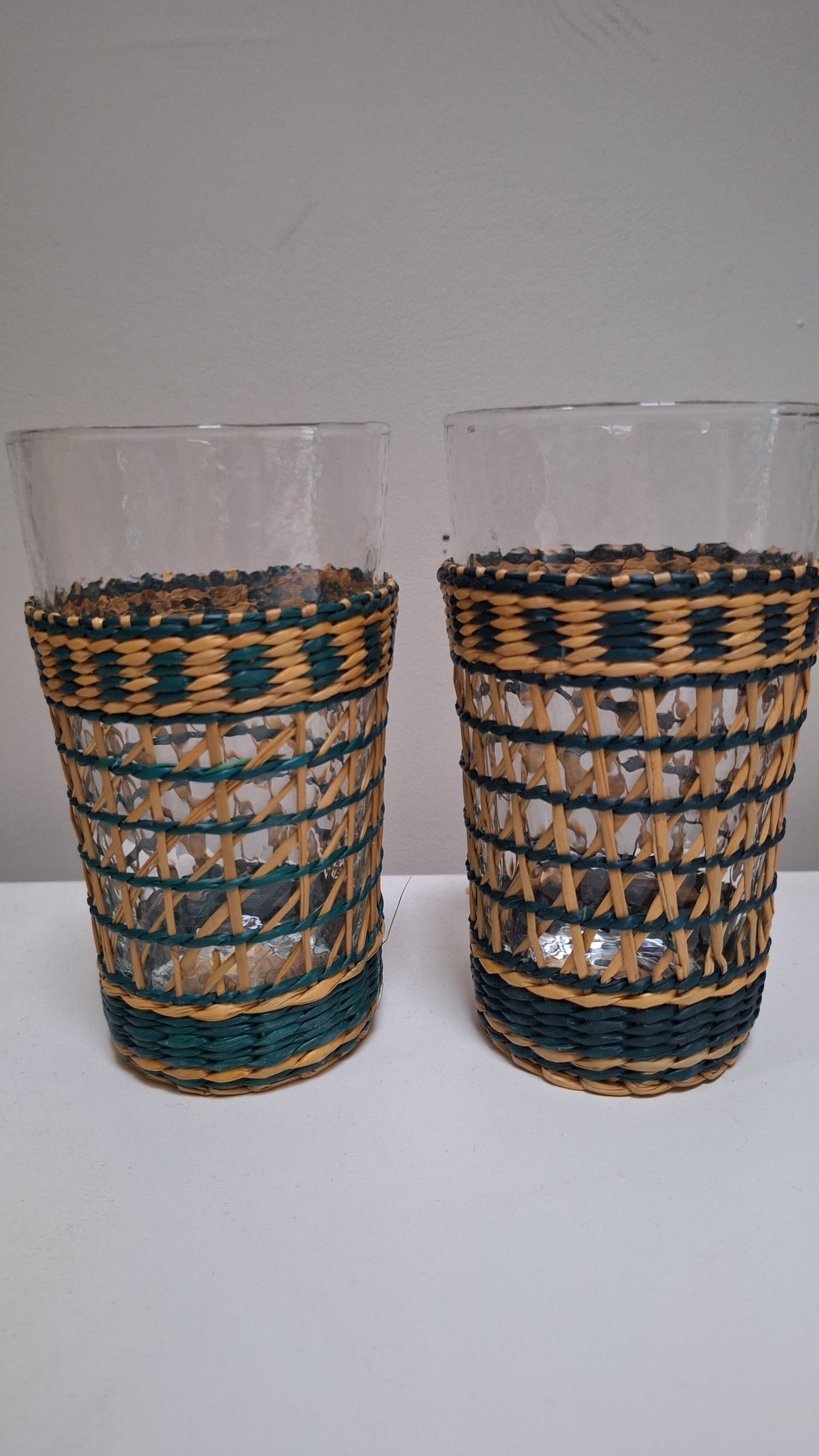Set of vintage bohemian glasses