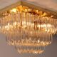 Novaresi Gold Plated Ceiling Lamp CH Serie 1970 Italy
