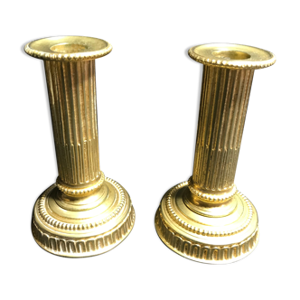 1410 Small candlesticks (2) - Louis XVI bronze