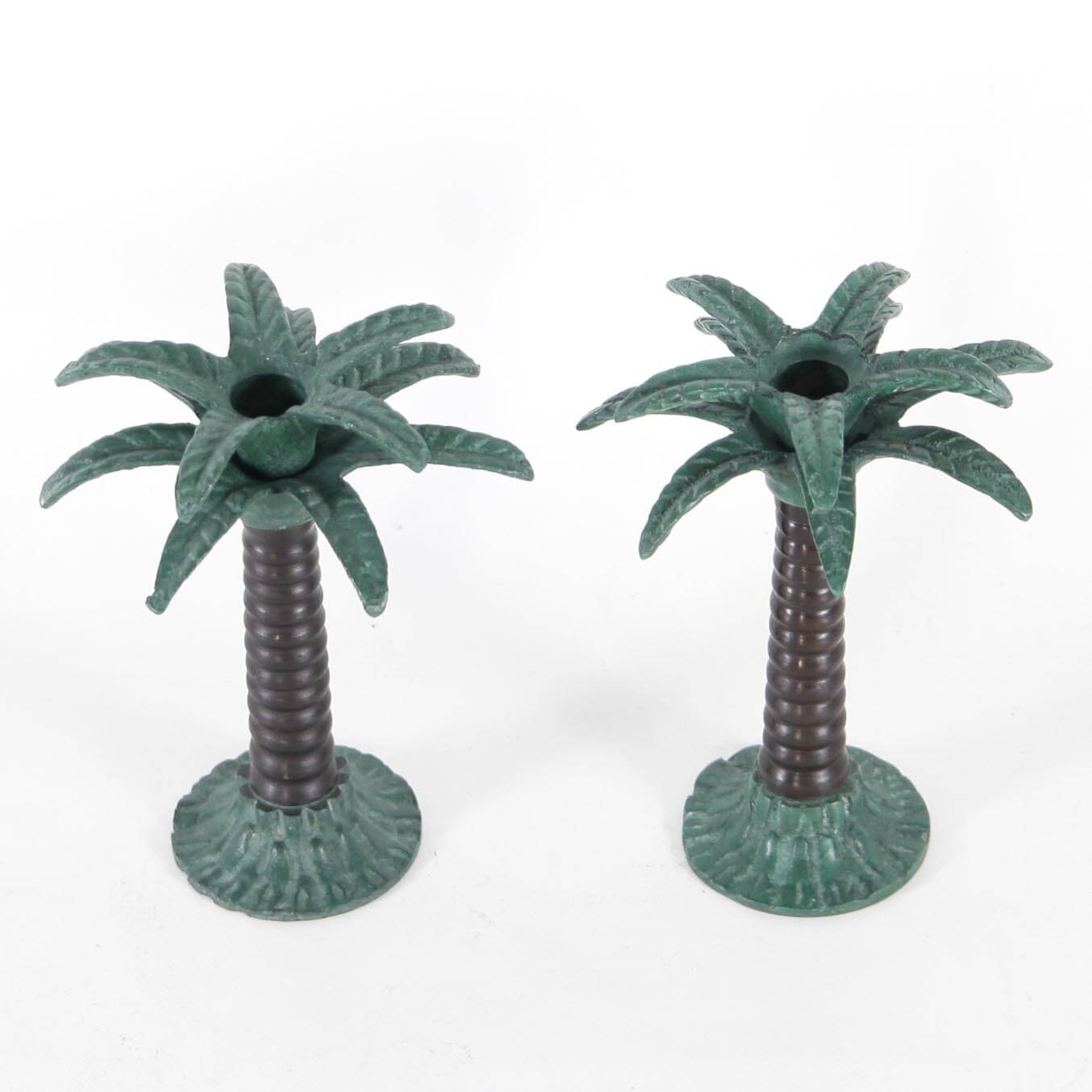 Lot de bougeoirs en laiton