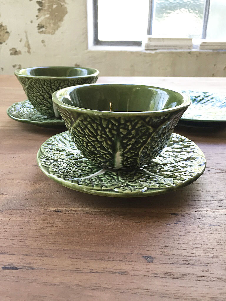 "Cabbage" Bowl and plate set
