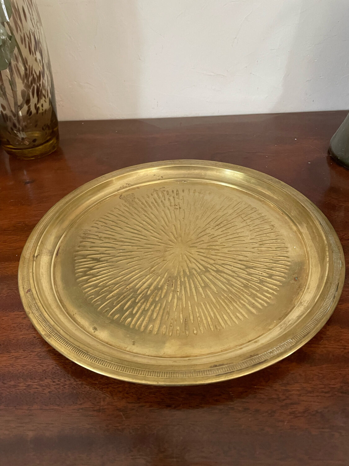 Old brass pocket tray