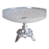 Glass cup with metal base