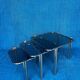 Set of 3 vintage nesting tables 1970 hollywood regency gold metal