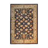 Tapis ziegler tissé à la main tapis de zone de laine bleu profond - 213x307cm