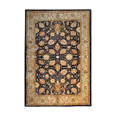 Tapis ziegler tissé à la main tapis de zone de laine bleu profond - 213x307cm