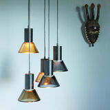 Crystal ceiling fixture by flavio poli for seguso vetri d'arte italy