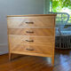 Scandinavian 4-drawer commode with vintage compass legs