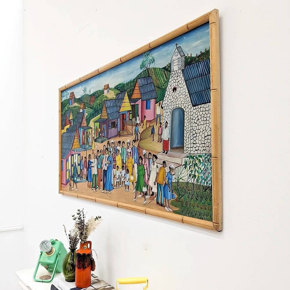 Vintage Naive Art Painting SKU: 4260302