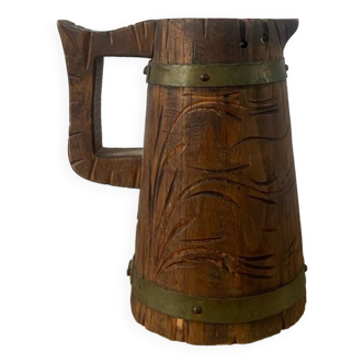 Decorative wooden pitcher