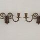 Pair of French Antique Signed GAVEAU 12 Double Piano Candle Sconces
