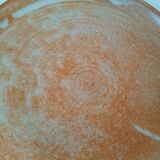 Round enameled stoneware dish
