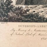 Lithographie ancienne « Ruine de l’Abbaye de Dunbrody »
