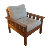 Fauteuil vintage en pin