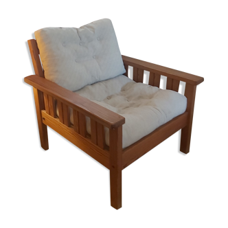 Vintage pine armchair