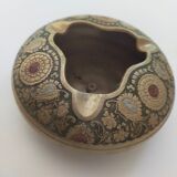 Cloisonné brass ashtray