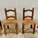 Four stuffed Breton chairs from the 20s and 30s