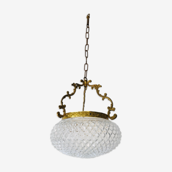 Brass ball chandelier