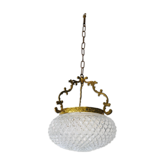 Brass ball chandelier