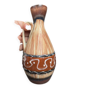 Vase W Germany Allemagne céramique soliflor marron beige