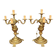 Luxurious pair of antique gilded bronze candelabra in the exquisite style of Louis XV.