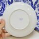 6 Small Dessert Plates in Fine Porcelain with Cherry Blue Decor