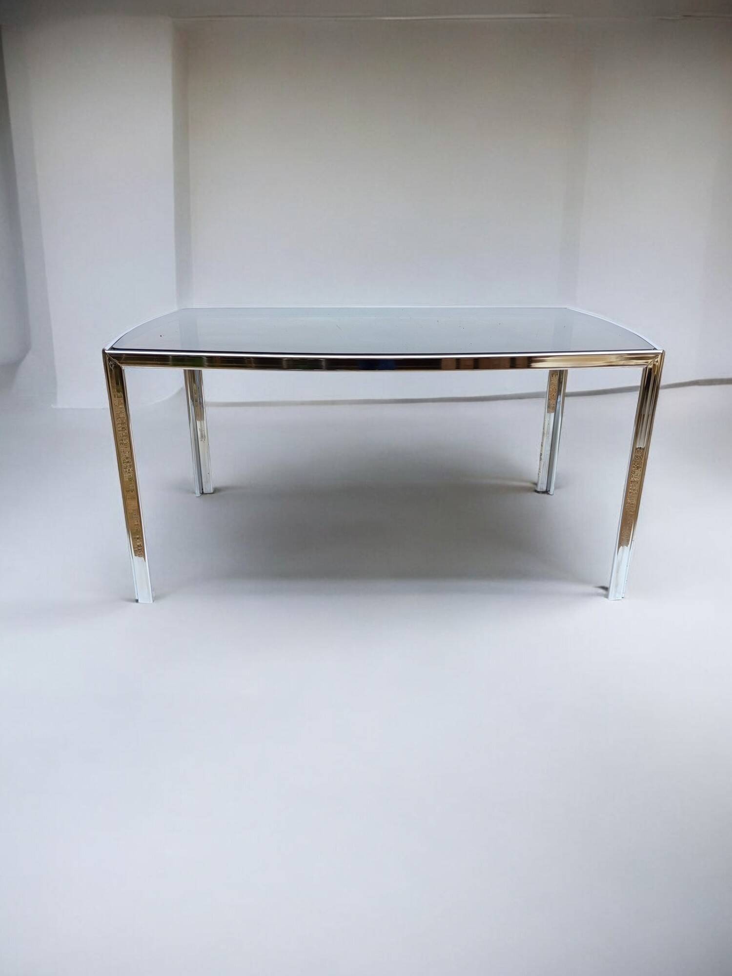 Vintage smoked glass table