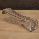 Chiseled glass vase