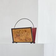 Jacques Liozu Magazine rack with silk screen printing 1950
