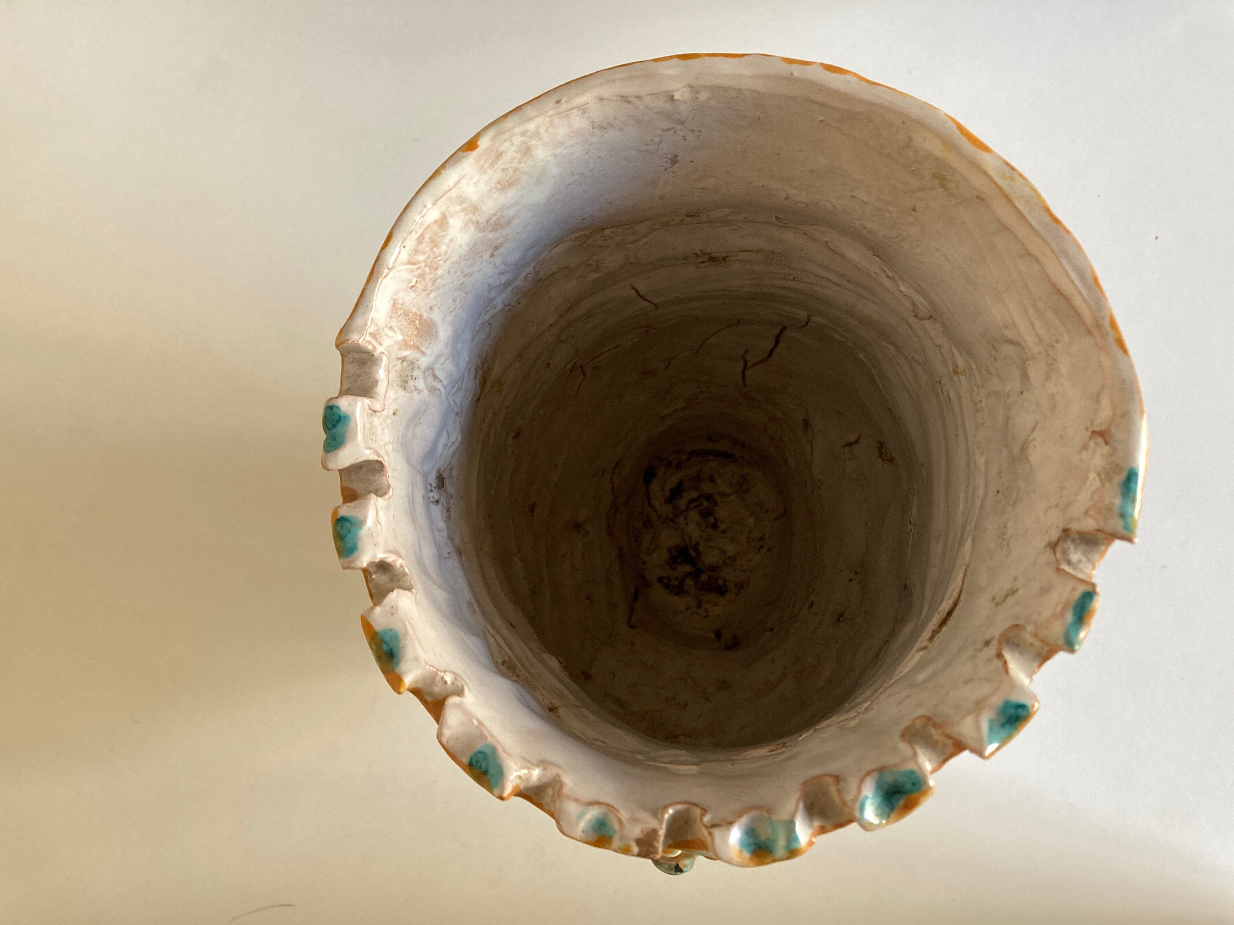 Italian ceramic vase Caltagirone Sicily 1960