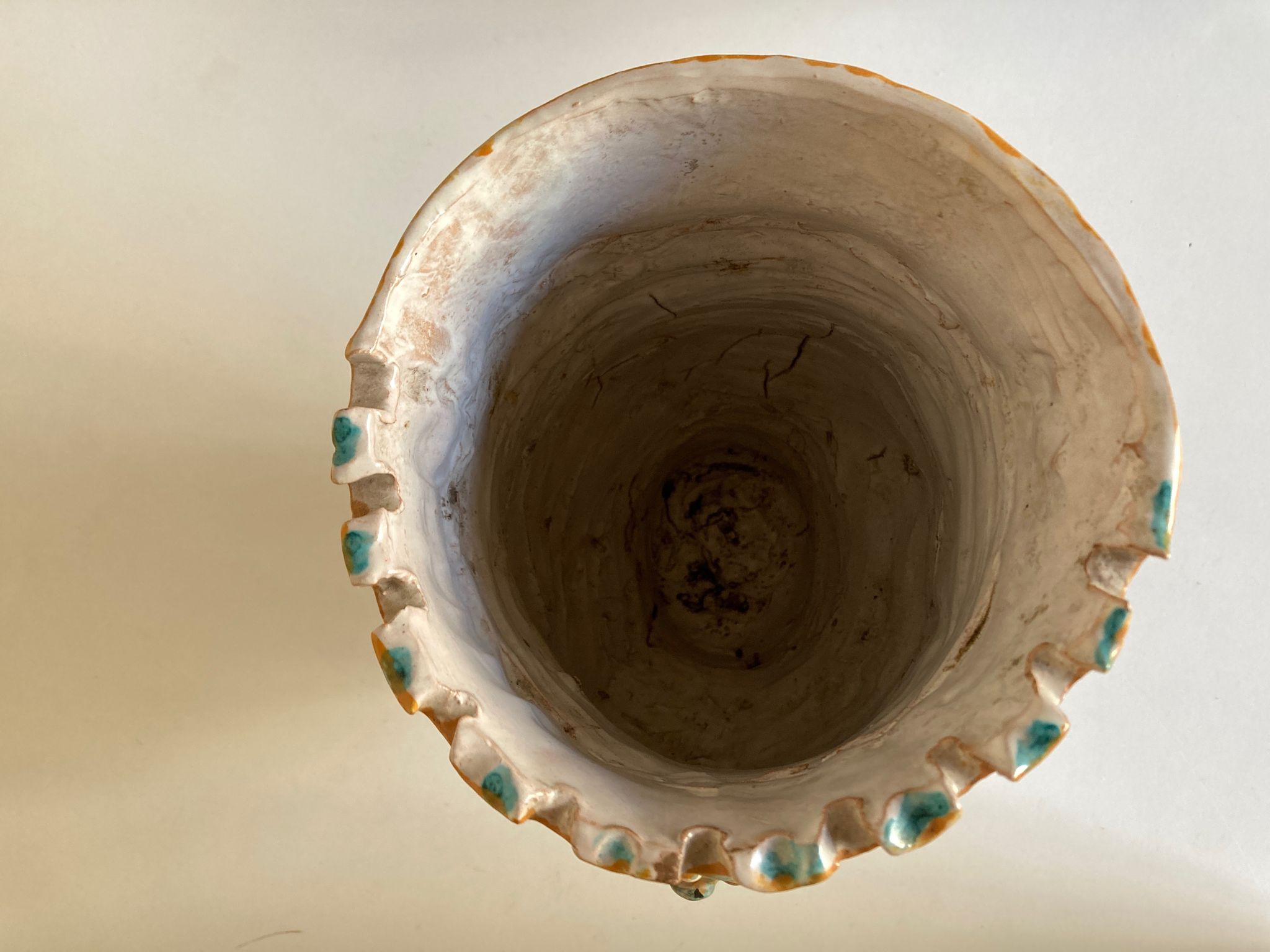 Vase céramique italienne Caltagirone Sicile 1960