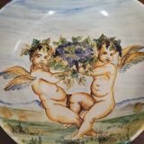 Early 20th century Italian ceramic: empty pocket with cherubs