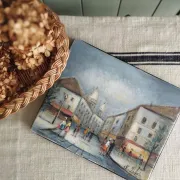 Michel Pabois - Montmartre before the storm - Oil on canvas signed.