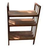 Rolling wood shelf