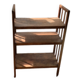 Rolling wood shelf