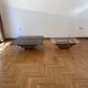 Vintage 1970s Square Coffee Table in Brass and Smoked Glass, David Hicks