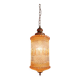 Large glass and brass suspension, lantern type, 1960.