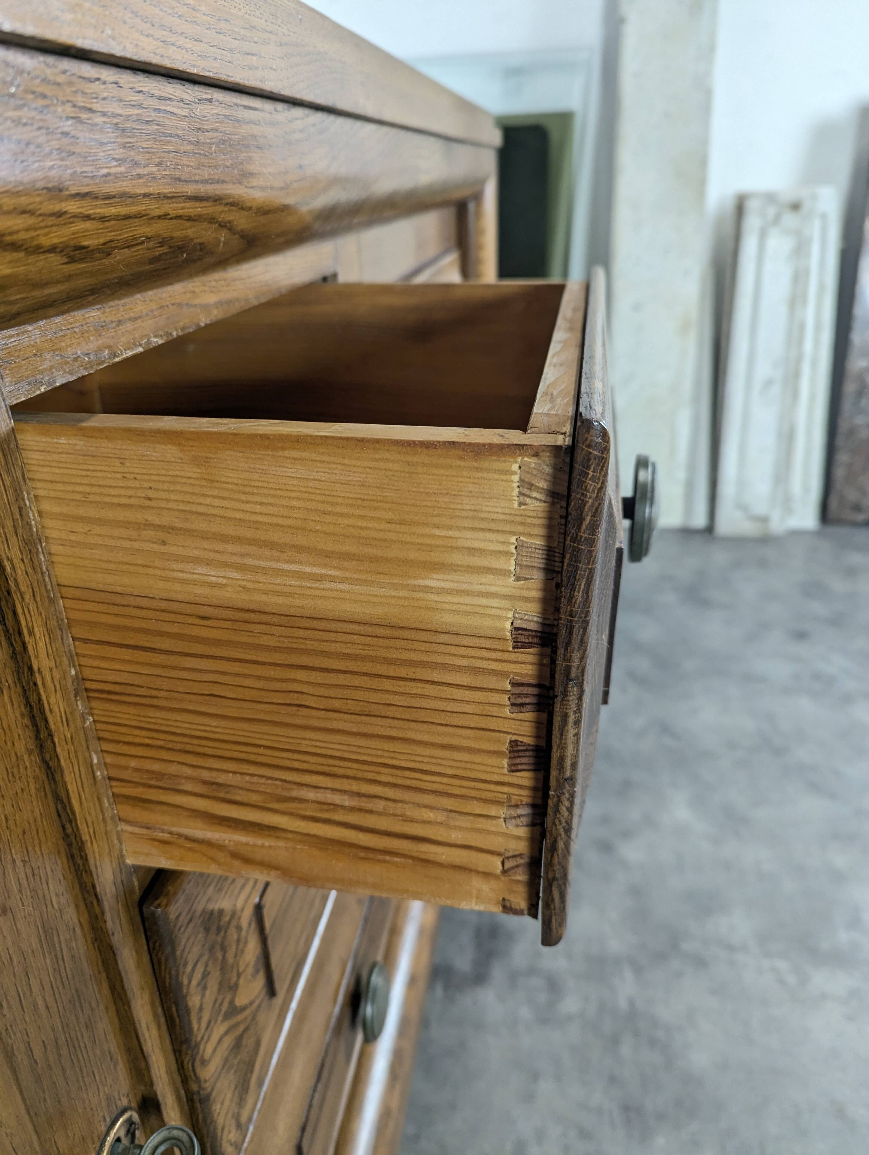 Brutalist sideboard in the spirit of Dudouyt.