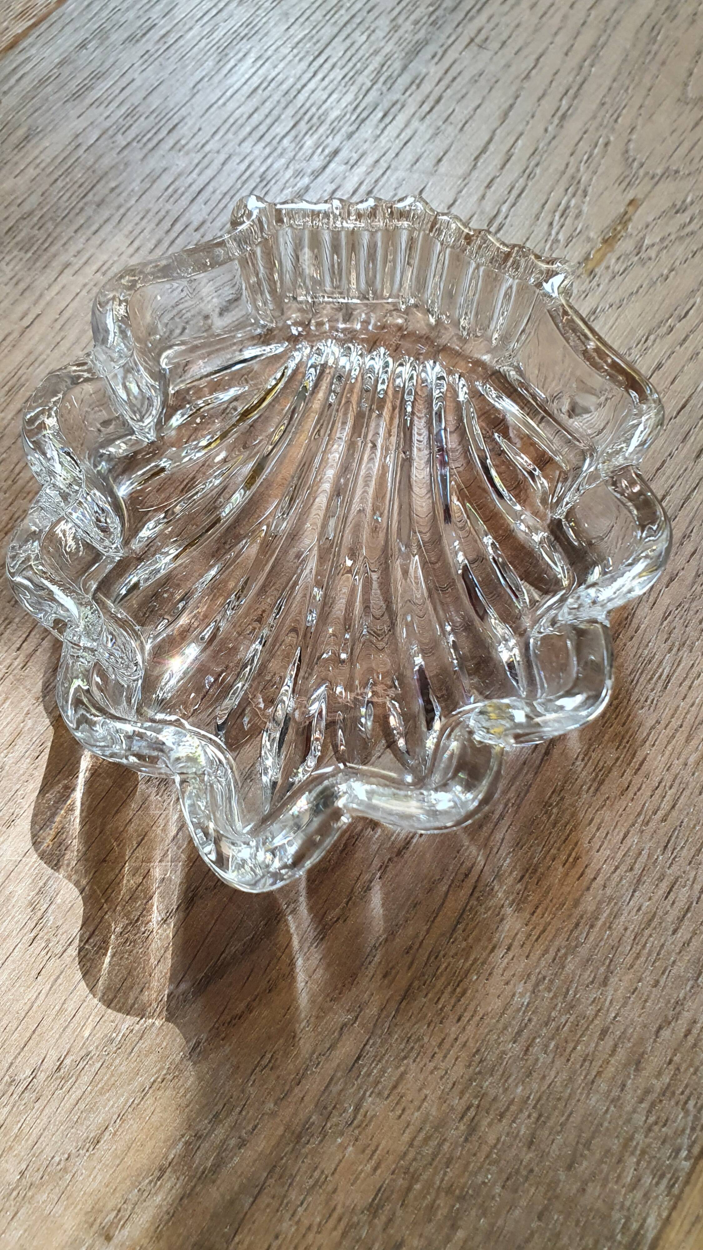 Art deco shell crystal jewelry box