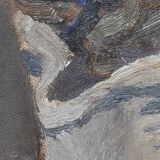 Giuseppe MANFREDI ( 1934 - 1987) PEINTURE À L'HUILE SUR CARTON TOILE. NATUR
