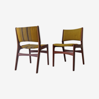 Set of 2 danish mahoganny dinning chairs