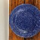 Set of 2 blue plates with white dots