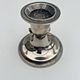 Set of 4 silver metal candle holders with gold bow - classic chic style