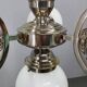 Art Deco Nickel and Glass Chandelier, 1930s