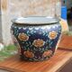 Large Chinese cache-pot in polychrome porcelain – flowers and birds – Ø33 cm