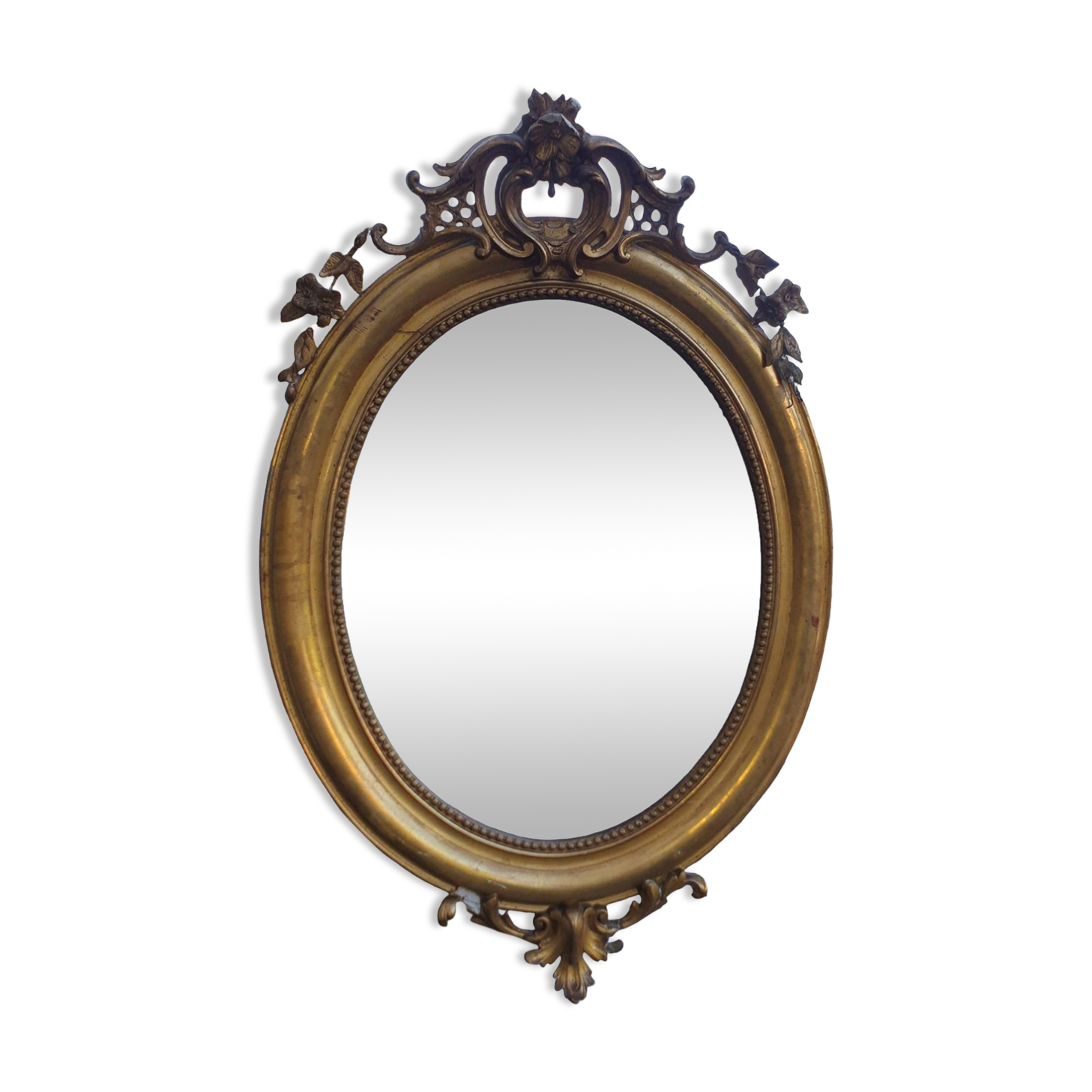 Oval mirror Louis xv period 19th century