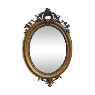 Oval mirror Louis xv period 19th century