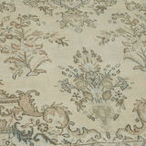 Handmade oriental unique 1980s 305 cm x 400 cm beige wool carpet