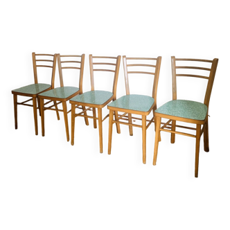 Set of 5 Baumann chairs
